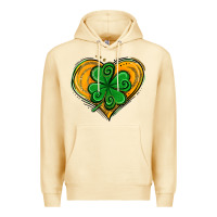 Pina Colada St. Patrick's Day Heart with Shamrock Premium Hoodie - Jasminsmagicworld