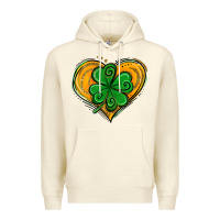 Sandshell St. Patrick's Day Heart with Shamrock Premium Hoodie - Jasminsmagicworld