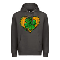 Smoke St. Patrick's Day Heart with Shamrock Premium Hoodie - Jasminsmagicworld