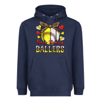 Navy busy raising ballers with baseball and softball Heavyweight Hoodie - texasbilliewilder