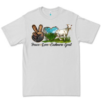 Dove Grey Peace Love Cashmere Goat Premium Tee - LillyAllenDesigns