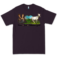Plum Peace Love Cashmere Goat Premium Tee - LillyAllenDesigns