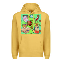 Antique Gold school seamless pattern Premium Hoodie - BundleAndBundleShop