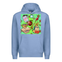 Colony Blue school seamless pattern Premium Hoodie - BundleAndBundleShop