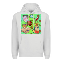 Dove Grey school seamless pattern Premium Hoodie - BundleAndBundleShop
