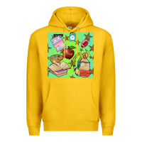 Lemon school seamless pattern Premium Hoodie - BundleAndBundleShop