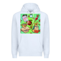 White school seamless pattern Premium Hoodie - BundleAndBundleShop