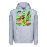 Heather Grey school seamless pattern Premium Hoodie - BundleAndBundleShop