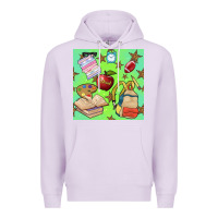 Lilac school seamless pattern Premium Hoodie - BundleAndBundleShop