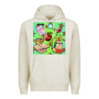 Oatmeal Heather school seamless pattern Premium Hoodie - BundleAndBundleShop