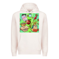 Pale Pink school seamless pattern Premium Hoodie - BundleAndBundleShop