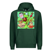 Sports Green school seamless pattern Premium Hoodie - BundleAndBundleShop