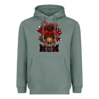 Sage cheer mom afro messy bun Heavyweight Hoodie - texasbilliewilder