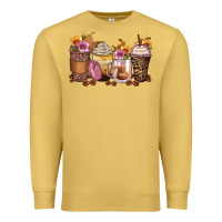 Antique Gold leopard rose glitter flowers coffee cups Premium Sweatshirt - Zillion Design Studio