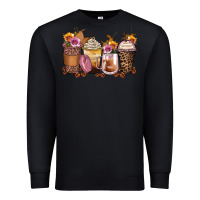 Black leopard rose glitter flowers coffee cups Premium Sweatshirt - Zillion Design Studio
