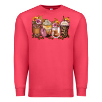 Cardinal leopard rose glitter flowers coffee cups Premium Sweatshirt - Zillion Design Studio