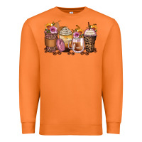 Carrot leopard rose glitter flowers coffee cups Premium Sweatshirt - Zillion Design Studio