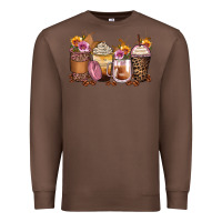 Chestnut leopard rose glitter flowers coffee cups Premium Sweatshirt - Zillion Design Studio