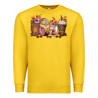 Lemon leopard rose glitter flowers coffee cups Premium Sweatshirt - Zillion Design Studio