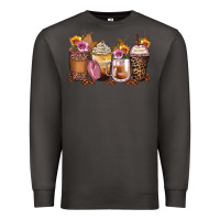 Smoke leopard rose glitter flowers coffee cups Premium Sweatshirt - Zillion Design Studio