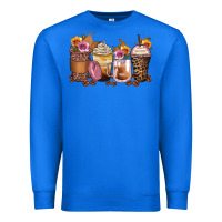 True Royal leopard rose glitter flowers coffee cups Premium Sweatshirt - Zillion Design Studio