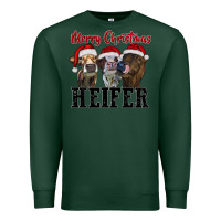 Sports Green merry christmas heifer Premium Sweatshirt - RanaPortraitStore