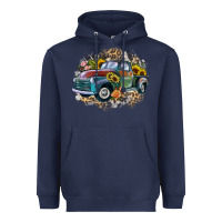 Navy vintage truck western Heavyweight Hoodie - Zillion Design Studio