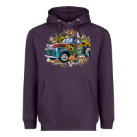 Plum vintage truck western Heavyweight Hoodie - Zillion Design Studio