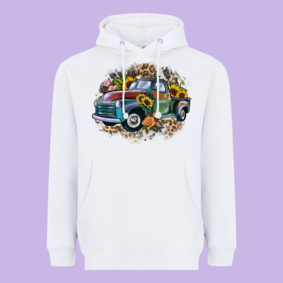 Vintage Truck Western Heavyweight Hoodie Designed By Zillion Design Studio