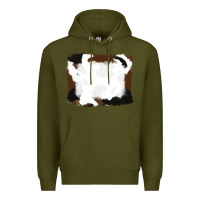 Army Green cowhide frames background Premium Hoodie - RanaPortraitStore