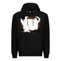 Black cowhide frames background Premium Hoodie - RanaPortraitStore