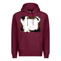 Burgundy cowhide frames background Premium Hoodie - RanaPortraitStore