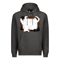 Charcoal Heather cowhide frames background Premium Hoodie - RanaPortraitStore