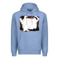 Colony Blue cowhide frames background Premium Hoodie - RanaPortraitStore