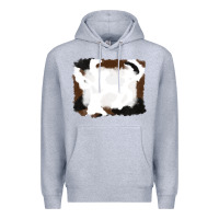 Heather Grey cowhide frames background Premium Hoodie - RanaPortraitStore
