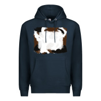 Navy cowhide frames background Premium Hoodie - RanaPortraitStore