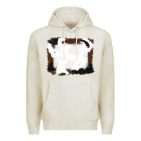 Oatmeal Heather cowhide frames background Premium Hoodie - RanaPortraitStore