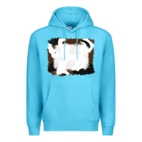 Ocean Blue cowhide frames background Premium Hoodie - RanaPortraitStore