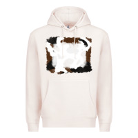 Pale Pink cowhide frames background Premium Hoodie - RanaPortraitStore
