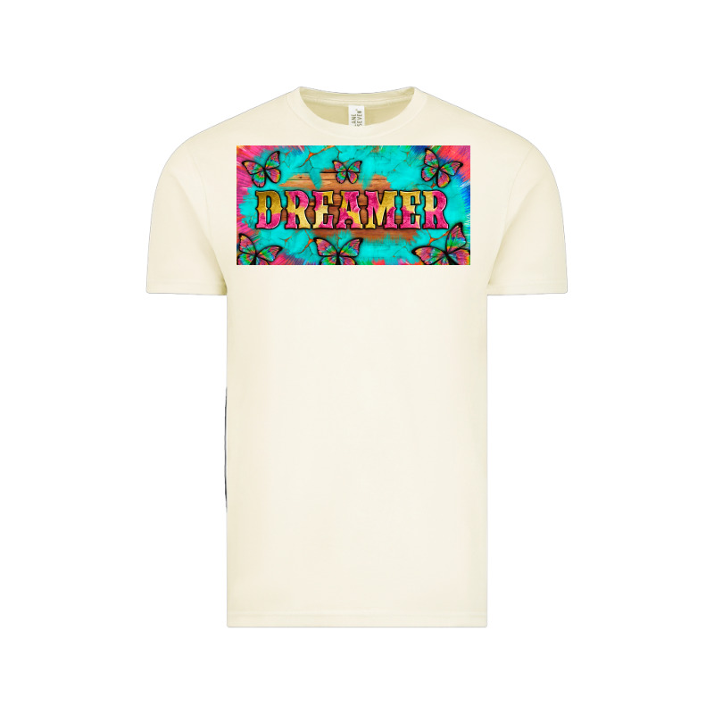 Dreamer With Butterfly And Tie Dye  Licance  Plate Vintage Tee by Artiststas | Teevron