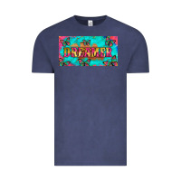 Vintage Denim dreamer with butterfly and tie dye  licance  plate Vintage Tee - Artiststas