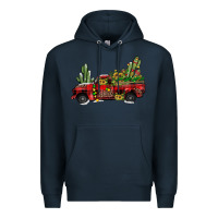 Navy christmas truck Premium Hoodie - JahusDesignShop