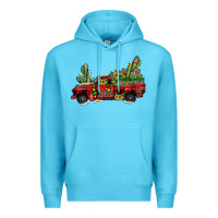 Ocean Blue christmas truck Premium Hoodie - JahusDesignShop