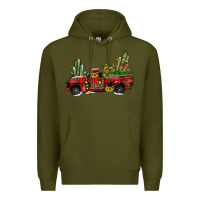 Army Green christmas truck Premium Hoodie - JahusDesignShop
