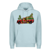 Blue Mist christmas truck Premium Hoodie - JahusDesignShop