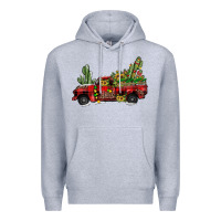 Heather Grey christmas truck Premium Hoodie - JahusDesignShop