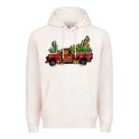 Pale Pink christmas truck Premium Hoodie - JahusDesignShop