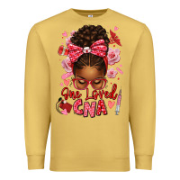 Antique Gold one loved cna afro messy bun Premium Sweatshirt - texasbilliewilder