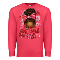 Cardinal one loved cna afro messy bun Premium Sweatshirt - texasbilliewilder