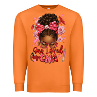 Carrot one loved cna afro messy bun Premium Sweatshirt - texasbilliewilder
